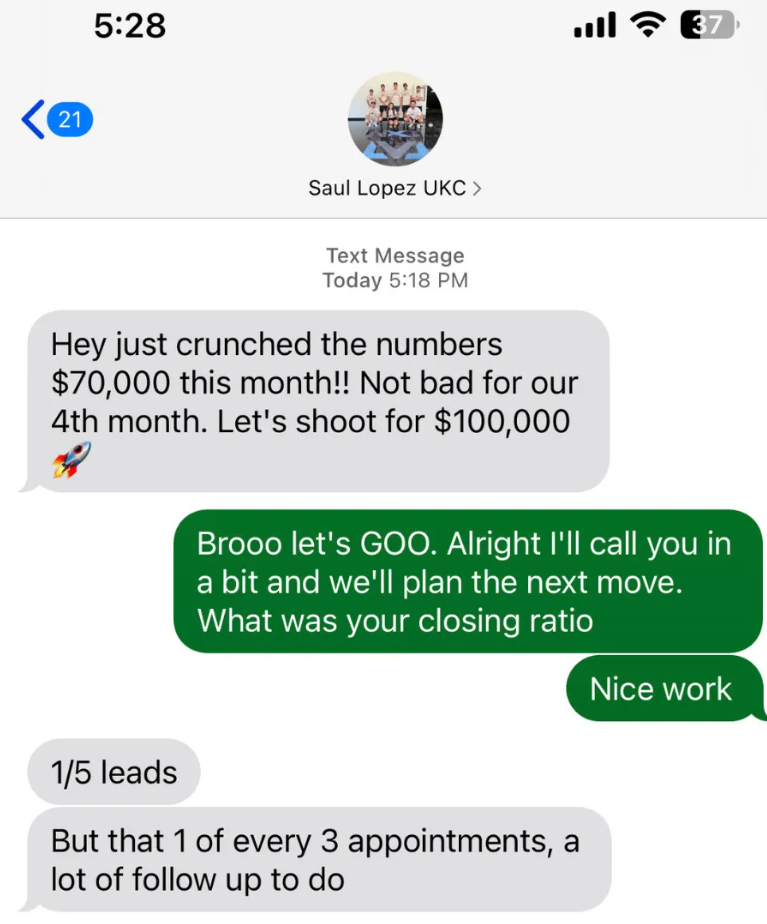 Saul Lopez UKC text testimonial